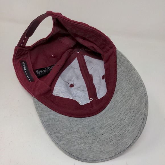 Simen Men's Snapback Hat Red Burgundy Size OS Embroidered Private Label Logo - Picture 6 of 7